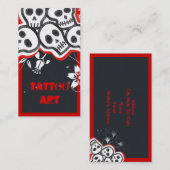 Cartes de visite d'art tatouage - Crânes (Devant / Derrière)