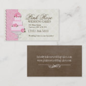 Cartes de visite d'artiste de gâteau de mariage (Devant / Derrière)
