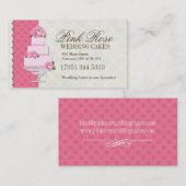 Cartes de visite d'artiste de gâteau de mariage (Devant / Derrière)