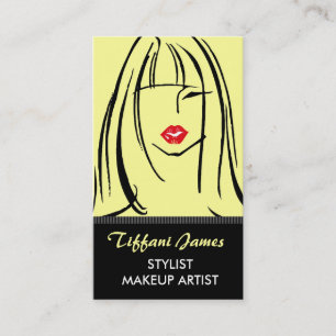 Cartes de visite d'artiste de liste/maquillage