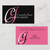 Cartes de visite d'artiste de maquillage (Devant / Derrière)