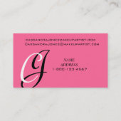Cartes de visite d'artiste de maquillage (Dos)