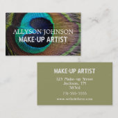 Cartes de visite d'artiste de maquillage de plume (Devant / Derrière)
