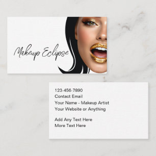 Cartes de visite d'Artiste Maquilleuse Glitzy Tend