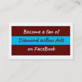 Cartes de visite d'arts de saule de diamant (Dos)