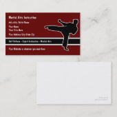 Cartes de visite d'arts martiaux (Devant / Derrière)