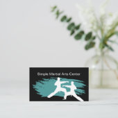 Cartes de visite d'arts martiaux simples (Debout devant)