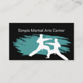 Cartes de visite d'arts martiaux simples (Devant)