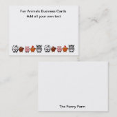 Cartes de visite d'asile de fous (Devant / Derrière)