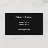 Cartes de visite d'asphalte (Dos)