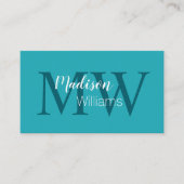 Cartes de visite d'assistant personnel à monogramm (Devant)