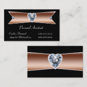 Cartes de visite d'assistant personnel de diamant (Devant / Derrière)