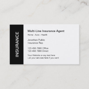 Cartes de visite d'assurance