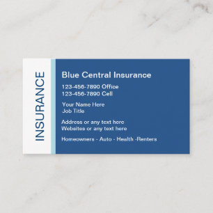 Cartes de visite d'assurance