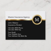 Cartes de visite d'assurance haut de gamme (Devant)