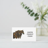 Cartes de visite d'attelage de chevaux de trait be (Debout devant)
