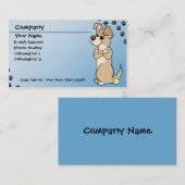 Cartes de visite d'attitude d'effort de chien (Devant / Derrière)