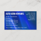 Cartes de visite d'audio de voiture (Dos)