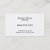 Cartes de visite d'autobus (Dos)