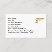 Cartes de visite d'autodéfense (Dos)