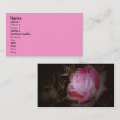 Cartes de visite d'Avery de fleur de rose de rose (Devant / Derrière)