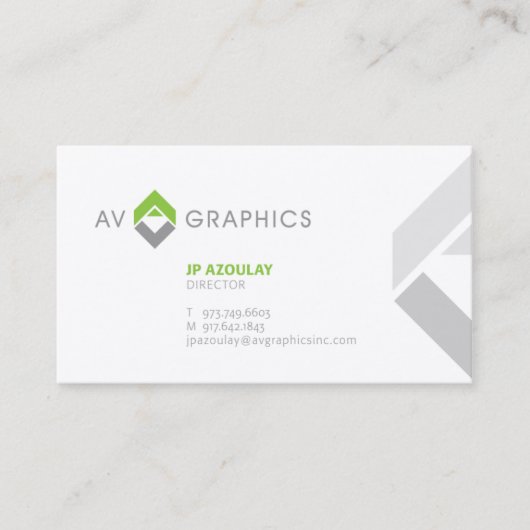 Cartes de visite d'AVG (Devant)