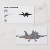 Cartes de visite d'avion de chasse du frelon (Devant / Derrière)