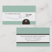 Cartes de visite d'avion papier (Devant / Derrière)