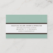 Cartes de visite d'avion papier (Dos)