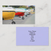 Cartes de visite d'avions (Devant / Derrière)