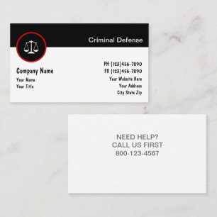 Cartes de visite d'avocat