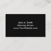 Cartes de visite d'avocat (Dos)