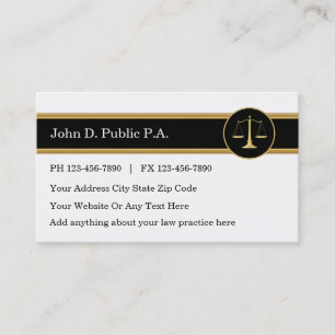 Cartes de visite d'avocat