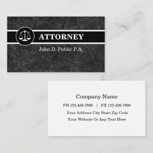 Cartes de visite d'avocat