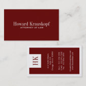 Cartes de visite d'avocat (Devant / Derrière)