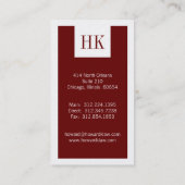 Cartes de visite d'avocat (Dos)