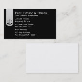 Cartes de visite d'avocat (Devant / Derrière)
