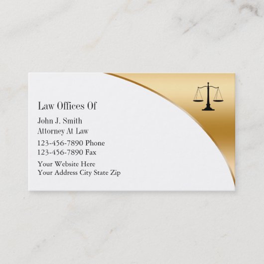 Cartes de visite d'avocat (Devant)