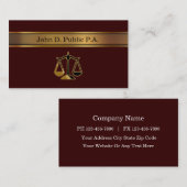 Cartes de visite d'avocat (Devant / Derrière)