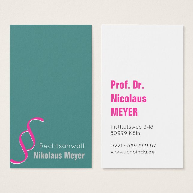 Cartes de visite d'avocat (Devant & derrière)