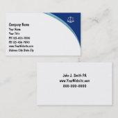 Cartes de visite d'avocat (Devant / Derrière)