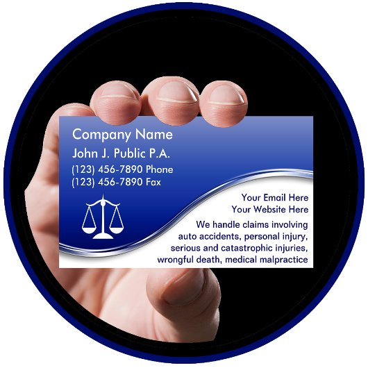 Cartes de visite d'avocat
