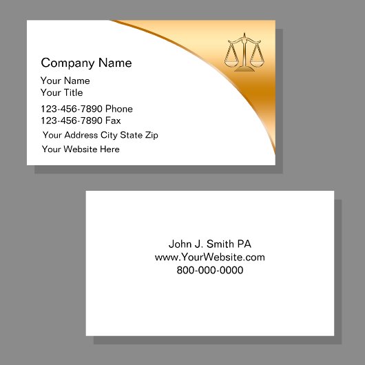 Cartes de visite d'avocat