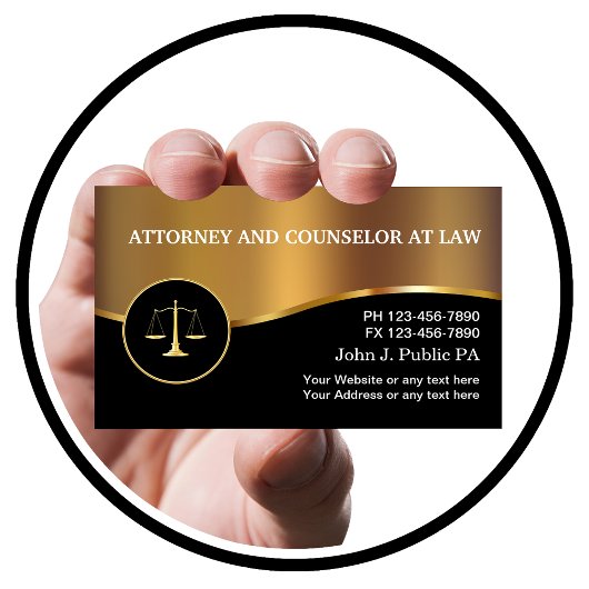 Cartes de visite d'avocat