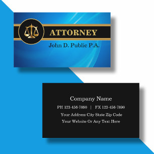Cartes de visite d'avocat