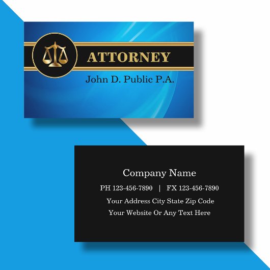 Cartes de visite d'avocat