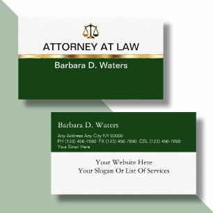 Cartes de visite d'avocat