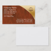 Cartes de visite d'avocat (Devant / Derrière)