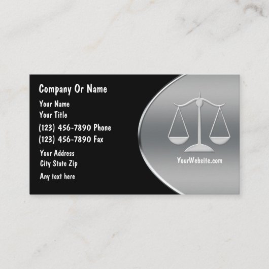 Cartes de visite d'avocat (Devant)