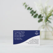 Cartes de visite d'avocat (Debout devant)